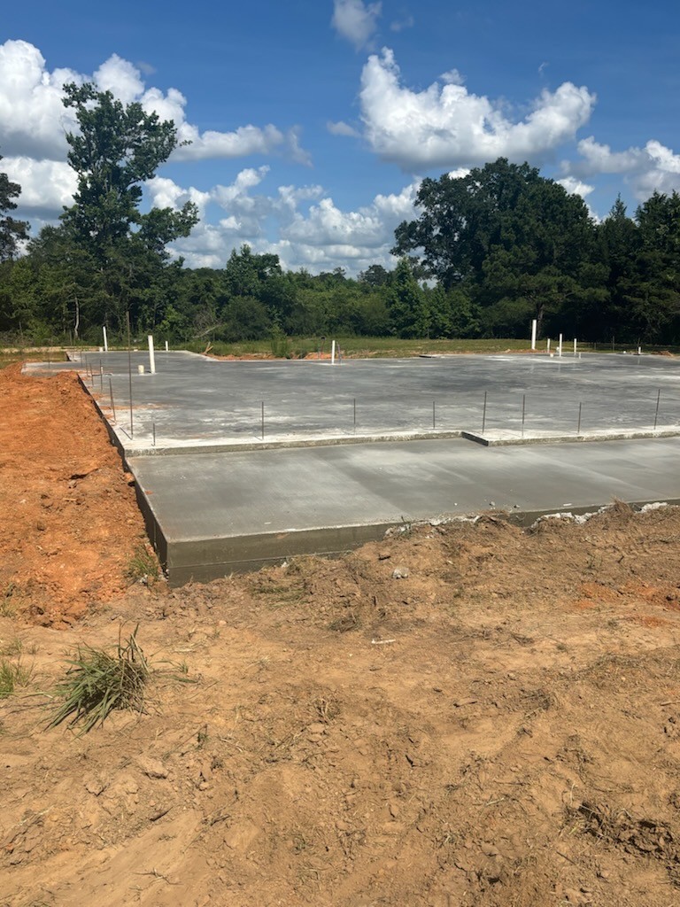 Slab pour with plumbing stub-ups - Magnolia, MS project