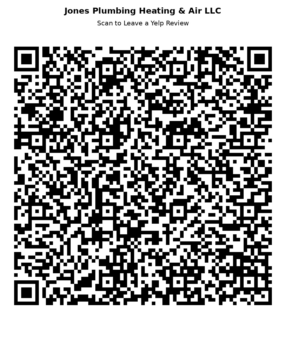 Scan to leave a Yelp review for Jones Plumbing Heating & Air LLC